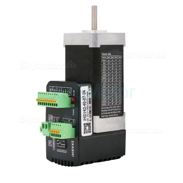 Nema 17 Integrierter AC Servomotor mit Steuerung JMC iHSV42-40-07-24 78W 24V 0,185N.m 52000U/min 42 x 42mm